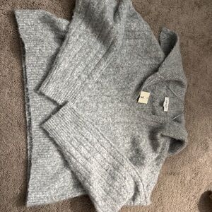 Cozy Gray Cowl Neck Sweater